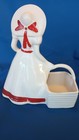 VINTAGE SOUTHERN BELLE PLANTER~white, red trim~USA 954~Scarlett Ohara — photo 4