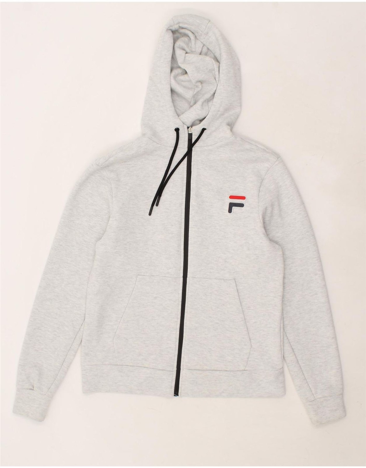 FILA Felpa con cappuccio e zip uomo piccola grigia XU10