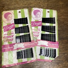 Vintage Bobby Pins Set Of 2 Diane 60s 70s Rubber Tip Bob Pin
