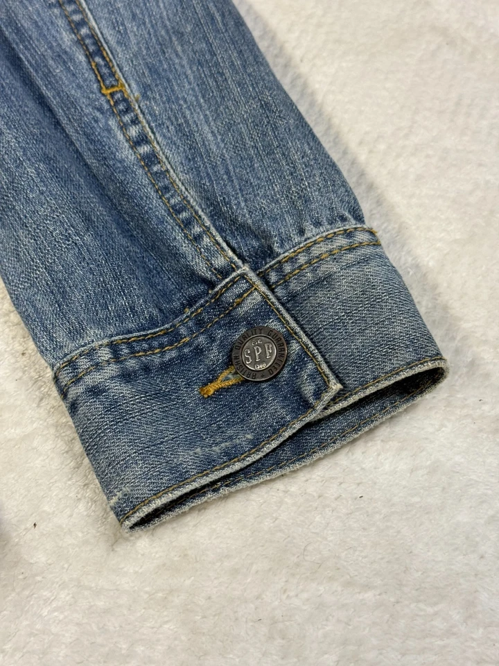 Springfield Raw & Rag One's Paradise Denim Long Slv Jacket Trucker SPF Sz Medium - Image 4 of 4