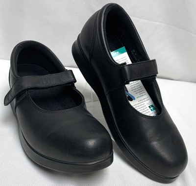 Women's Drew Mary Jane Shoes Orthopedic Comfort BLACK Leather Size 10 N Narrow