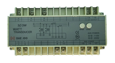 DAE JOO 3Ø3W DT-33W-X1 Electric Electronic Watt Transducer 115 750W 4-20mA 60Hz