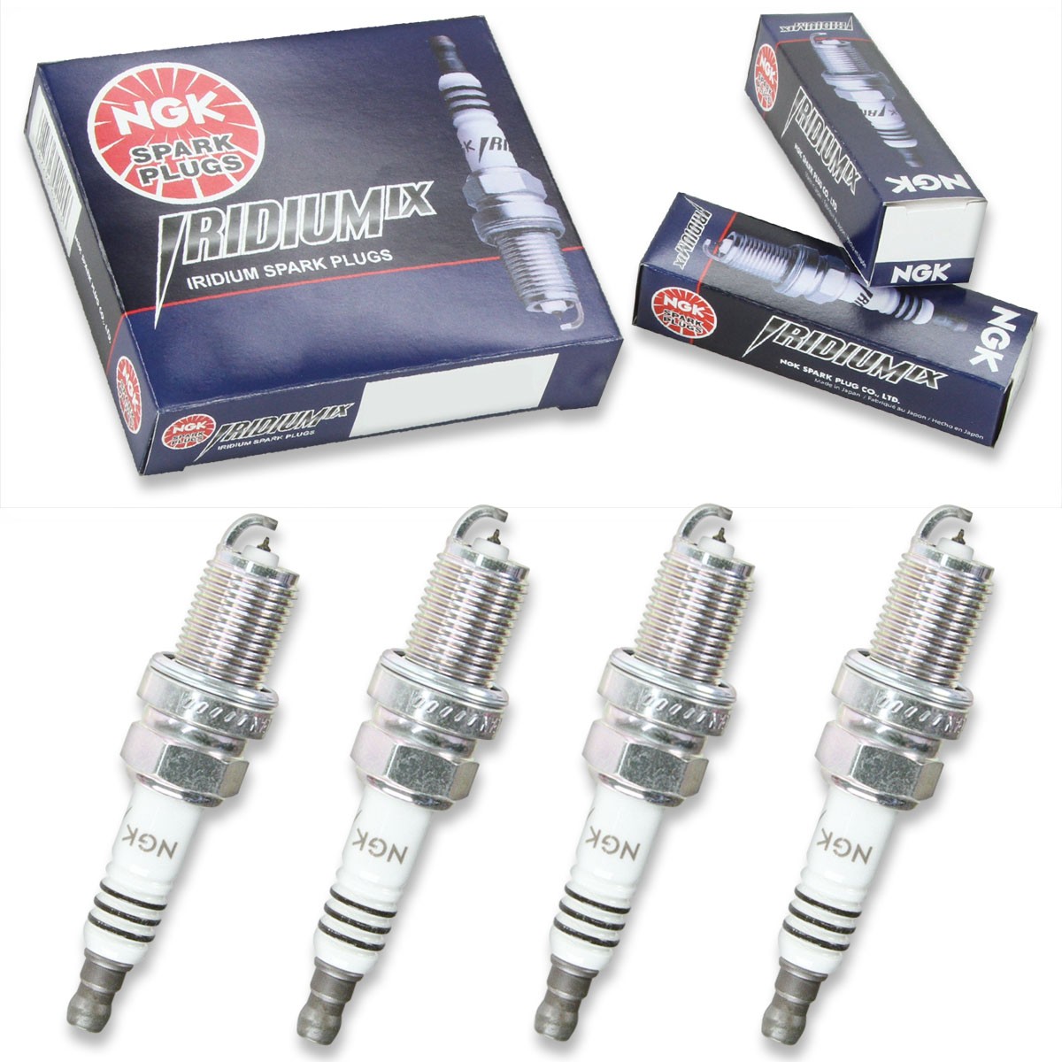 4 pcs NGK Iridium IX Spark Plugs for 1986-1988 Nissan Multi 2.0L L4 Intake bi