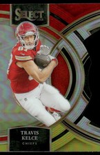 2023 Panini Select #150 Travis Kelce Red and Yellow Prizms Die Cuts