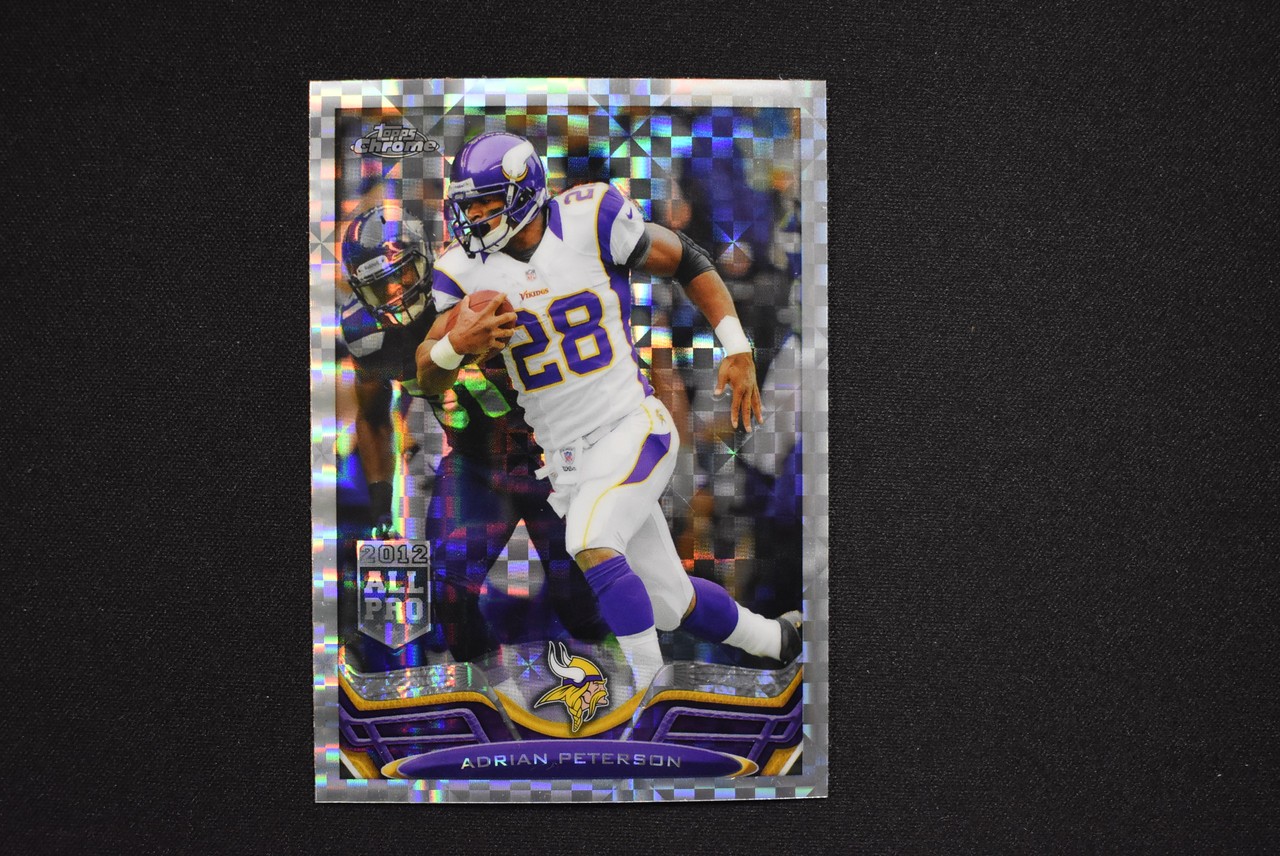 2013 Topps Chrome Adrian Peterson X-Fractor #100 Minnesota Vikings