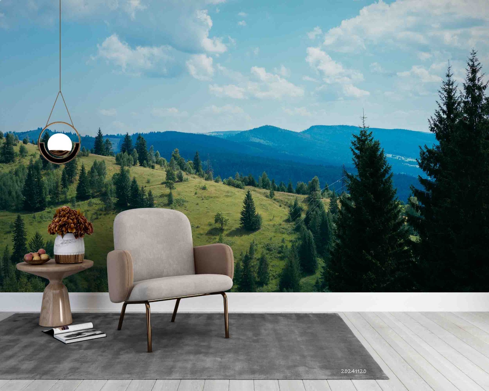 3D Sky Mountain Forest Landscape Wall Murals Wallpaper Murals Wall Sticker