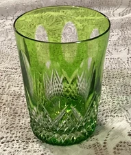 Nachtmann Traube Green Crystal Whiskey 4” Lowball Glass