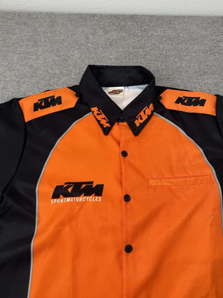 Camisa KTM Motocross Carreras Equipo de Carrera Equipo Duro Mecánico Hombre’s Grande Foto 2 de 4