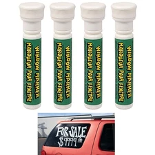 4 Pc Glass Window Markers White Paint Pens Erasable Washable Wedding Auto Tire