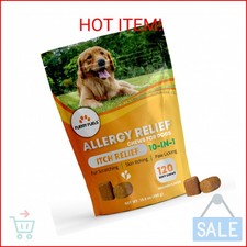 Dog Allergy Relief - 120 Count - Dog Allergy Chews Dog Itching Skin Relief for S