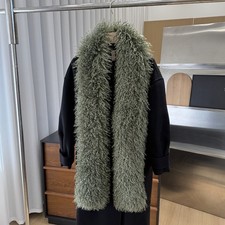 Écharpe Femme Longue En Fourrure Synthétique Fluffy Hiver Tour De Cou