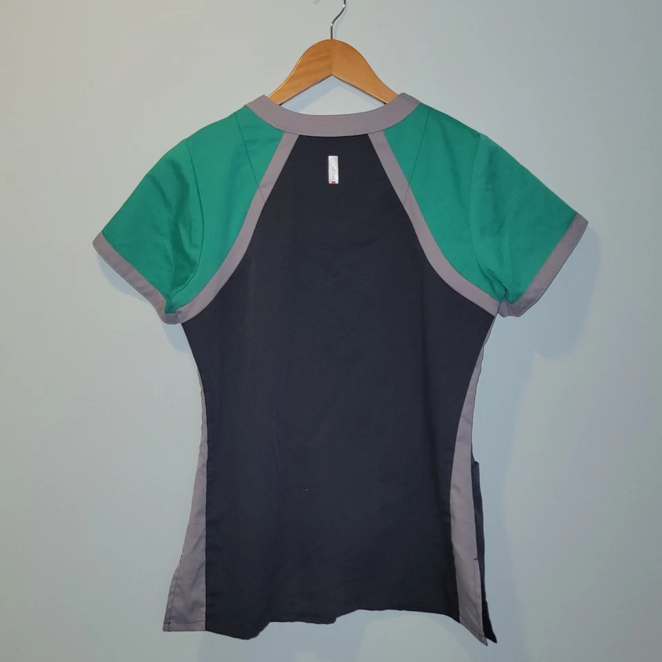 Grey’s Anatomy Scrub Top Xs Active Womens Grey Green - Image 3 of 4