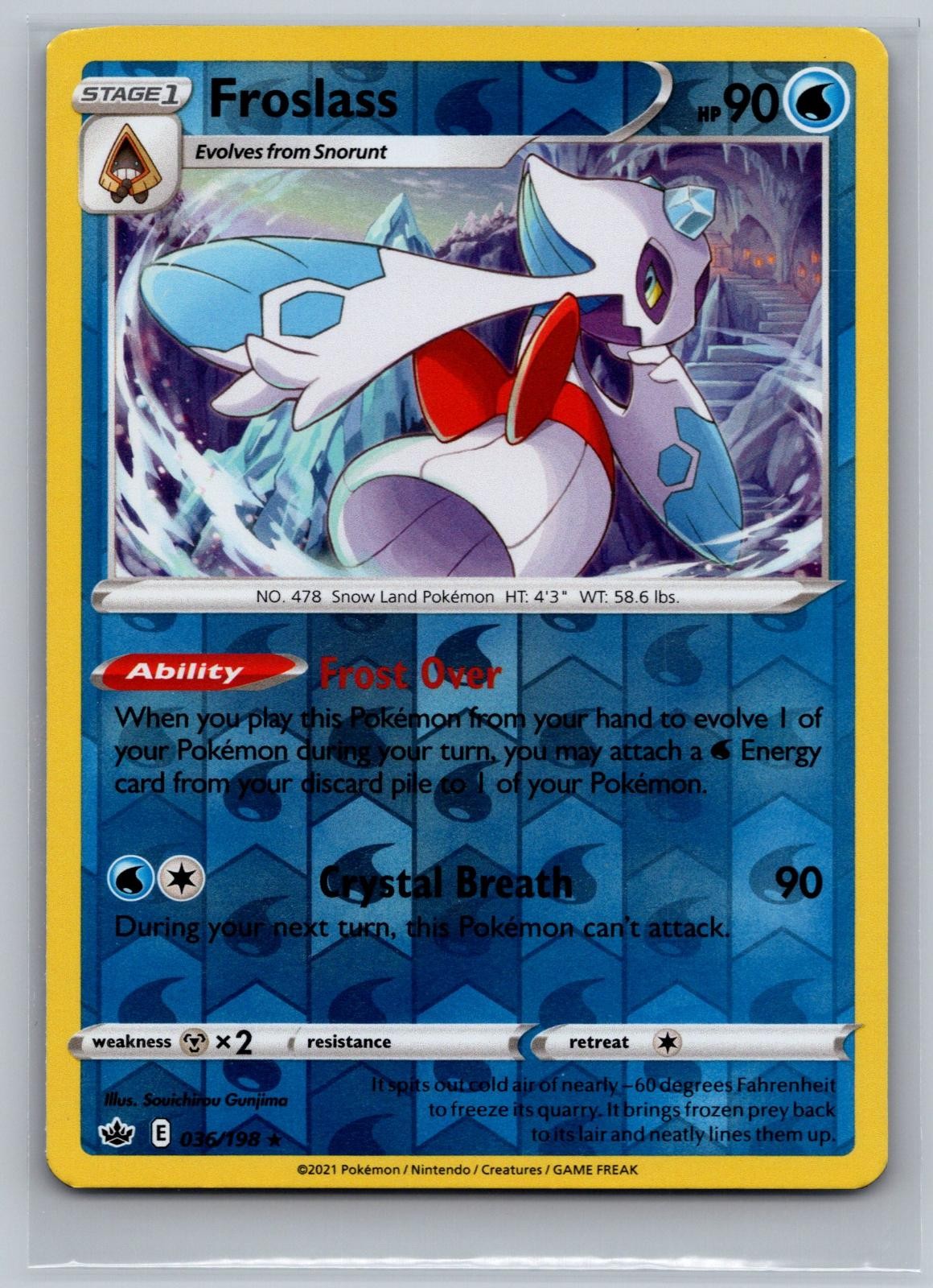 Froslass 036/198 Rare Chilling Reign Pokemon Reverse Holo Near Mint