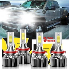 LED Headlight Kit Combo Bulbs High Lo Beam For Chevy Silverado 2500 HD 2024-2024