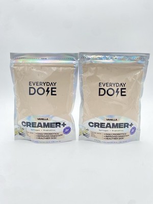 Everyday Dose Creamer + Collagen + Probiotics 5.9oz 168g 14 Serving Lot Of 2