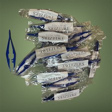 First Aid Tweezers, Plastic Tweezers, Disposabl-e Forceps, Blue Crafts Tweezers/