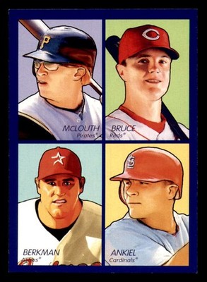 2009 UD Goudey 4-In-1 Blue & Green #93 Nate McLouth-Jay Bruce-Rick Ankiel-Lance