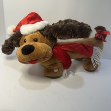 Dan Dee Collector's Choice Singing Xmas Dog - Animated Flapping Ears  Santa Hat