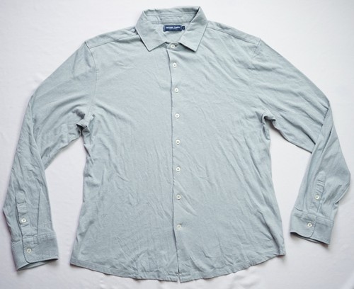 Frescobol Carioca Linen Cotton Button Shirt mens Long Sleeve top size XL green - Picture 2 of 8