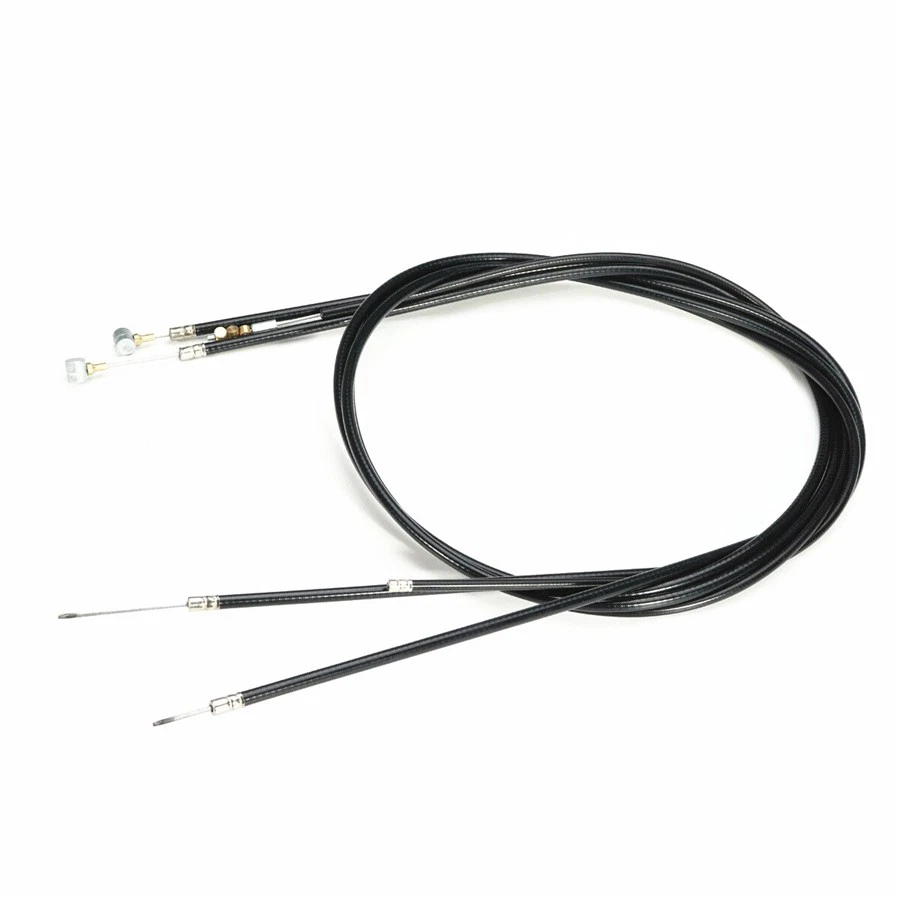 Universal Black Motorcycle Cable Kit Clutch + Brake + Throttle Harness Wire - Image 3 of 4