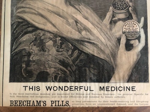 1887 Pears' Soap for the complexion London England ad original Beecham's pills - Picture 7 of 11