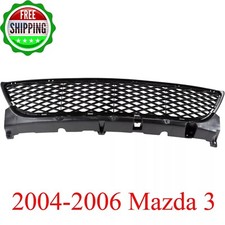 New Bumper Grille Front Center For 2004-2006 Mazda 3 Black Plastic Bn8v501t1b New Bumper Grille Front Center For 2004-2006 Mazda 3 Black Plastic Bn8v501t1b