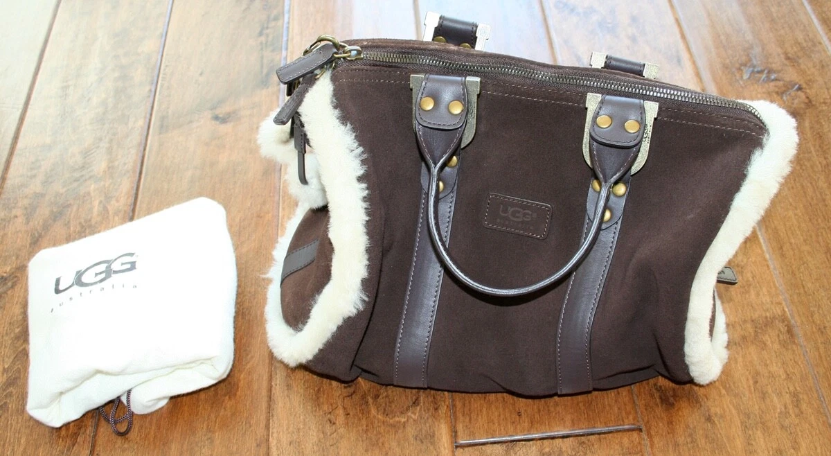 UGG Australia Sheepskin Fur Suede Leather Handbag NEW Bag eBay