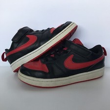 NIKE Court Borough Low 2 BQ5448-007 Boy s 3Y Black Chicago Red Shoes Sneakers
