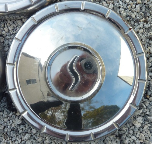 1959 59 1960 60 Studebaker Dog Dish Hubcaps Center Caps Wheel Covers 10" 3 OEM - Picture 5 of 12