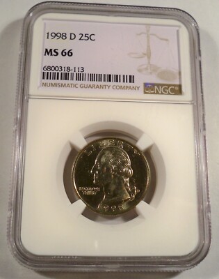 1998-D NGC MS66 WASHINGTON QUARTER 25c MS 66 | eBay