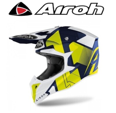 WRRA18 CROSS ENDURO HELMET OFF ROAD AIROH WRAAP RAZE BLUE GLOSS XS 53-54