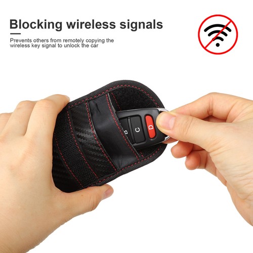 4 PZ Borsa Faraday per Portachiavi Auto Blocco Segnale RFID Anti-Hacking Case Blocker - Foto 5 di 12