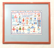 La Danse Classique, Ballet Dancing By Monique Gauriau Framed Print 16" x 18"