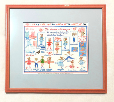 La Danse Classique, Ballet Dancing By Monique Gauriau Framed Print  16'' x 18''