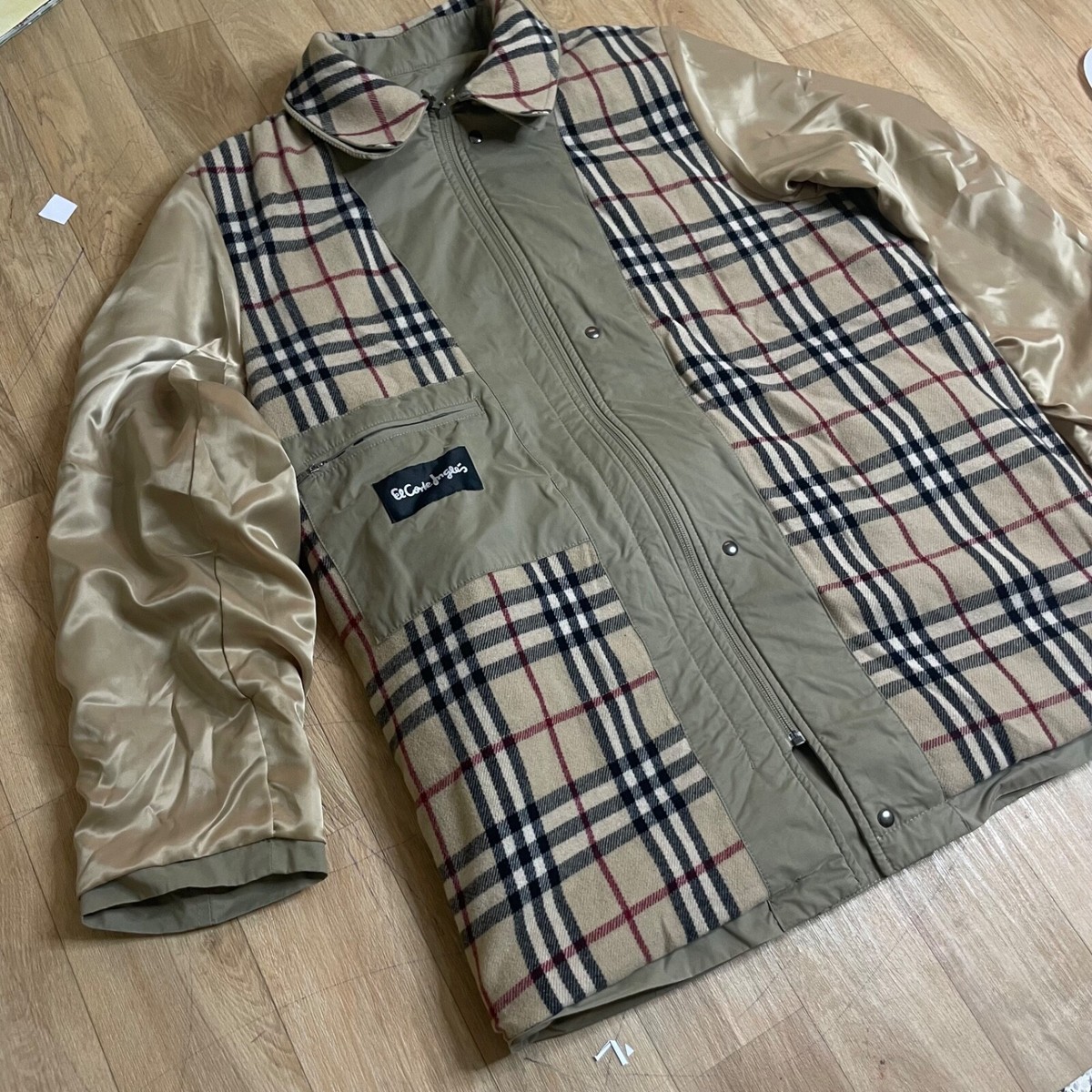 burberry london winter jacket nova check CORDUROY collar mens
