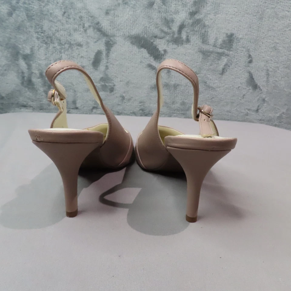 ANNE KLEIN Akyaya Tacones Gatito Mujer 8 M Desnudo 3" Hebilla Correa Zapatos Foto 3 de 4