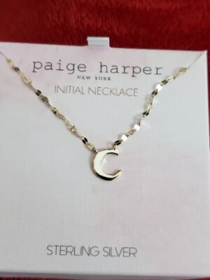 Paige Harper Sterlingsilber Initialkette Neu im Karton