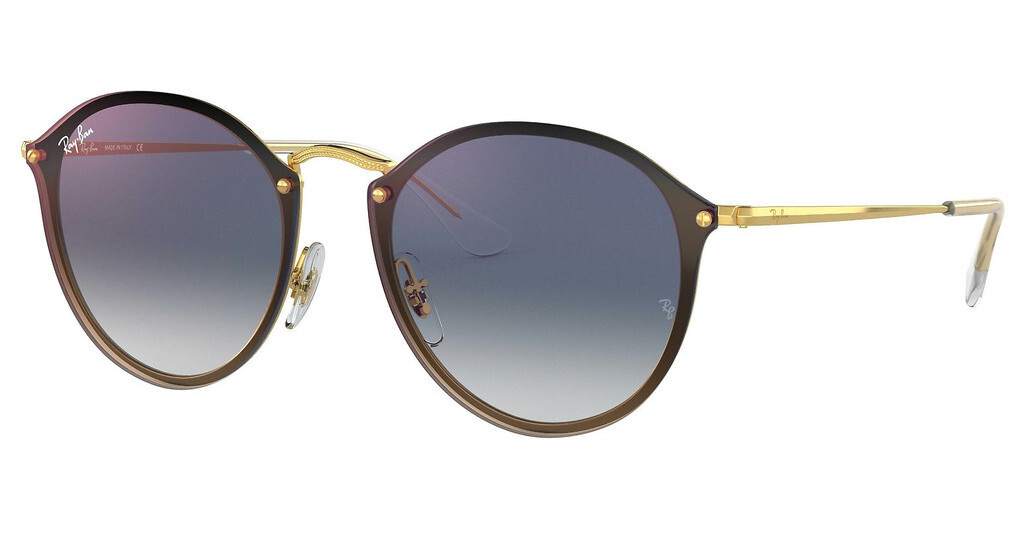 Ray-Banレイバン RB3574-N 001/XO 59-14 サングラス Ray-Ban RB3574-N 001/XO Black/Gold Round Blue Gradient 59-14