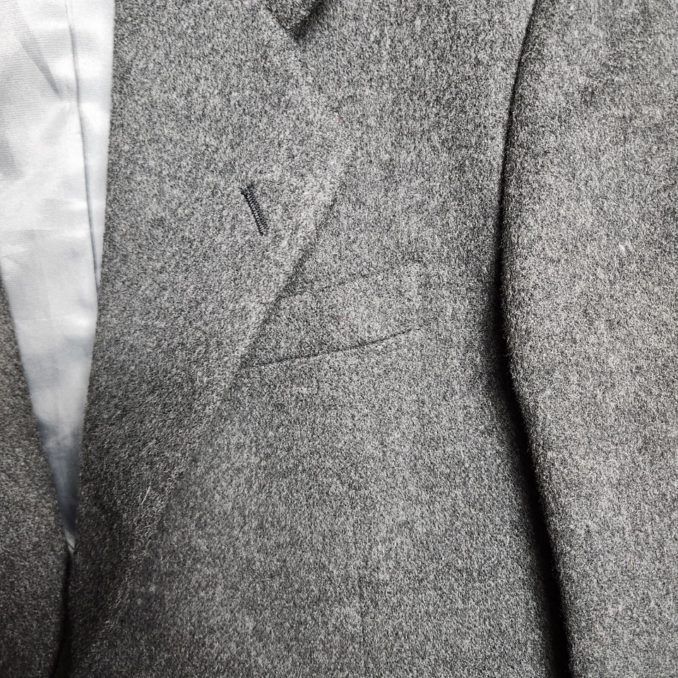 Dario Di Napoli Men Charcoal Gray 100% Camel Hair 2 Button Sport Coat-Size 38 - Image 3 of 4