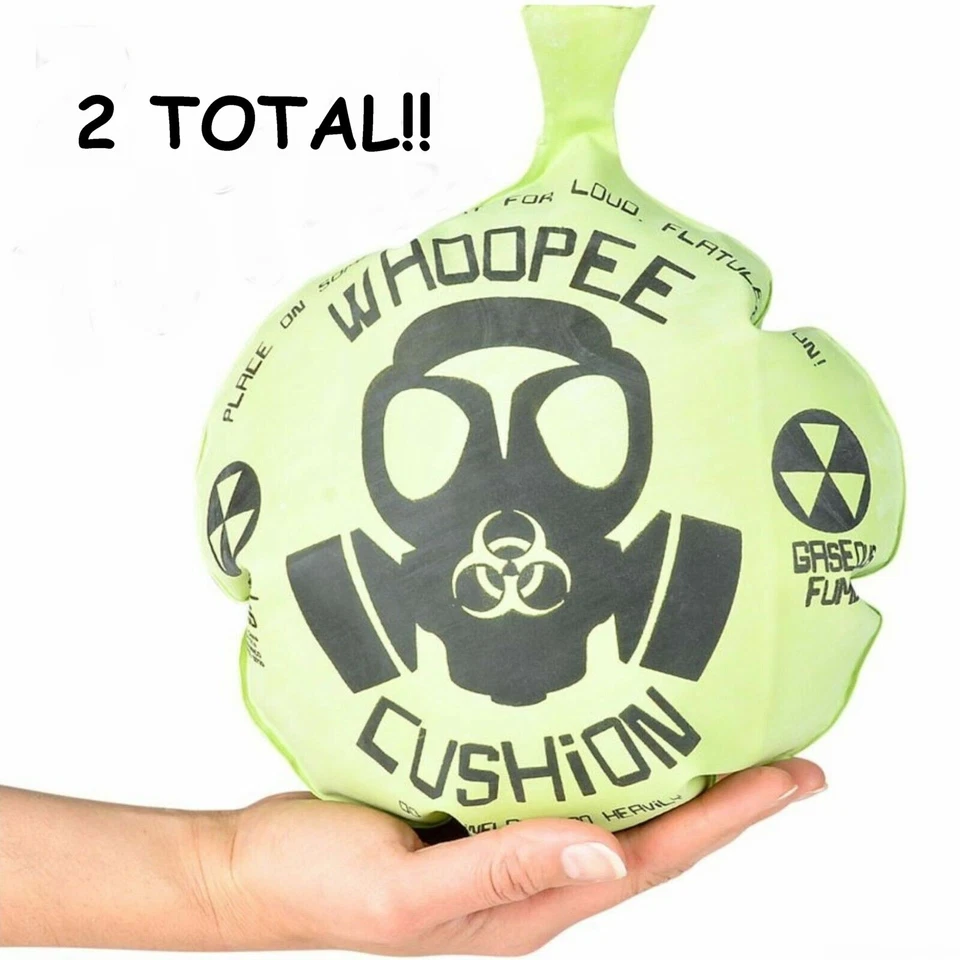 RI (2) 10" MONDO WHOOPEE CUSHION Giant Jumbo Whoopie Maker Gas Joke Fart Noise