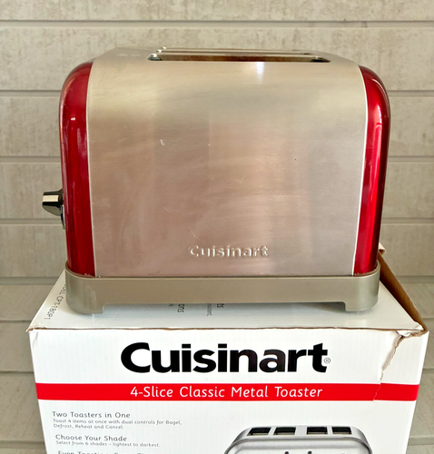 CUISINART 4-Slice Classic Metal Toaster CPT-180(DL) ~ Dual Controls ~ Wide Slots - Picture 4 of 12