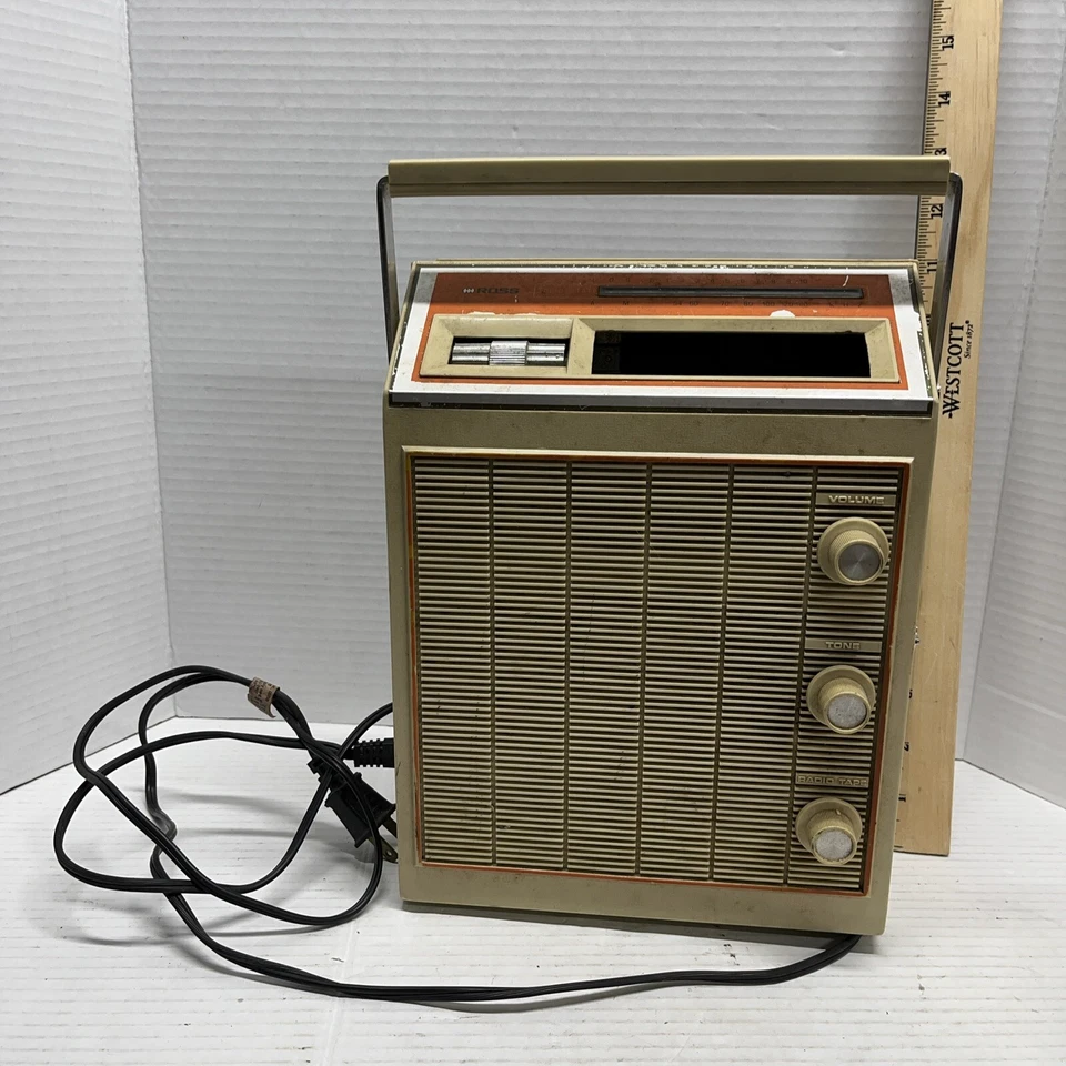 Reproductor de cinta ROSS UL de colección con reproductor de 8 pistas radio hecho en Japón probado trabajo Foto 2 de 4