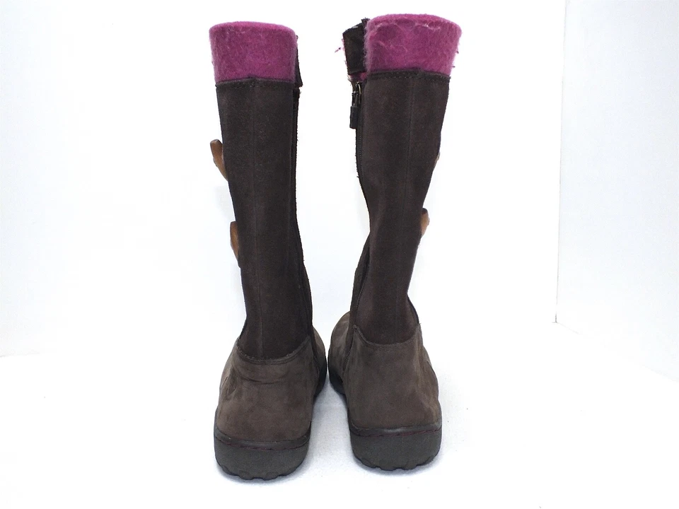 Timberland Girls Boots Suede Brown/Fuschia Pink Size 5 US - Image 4 of 4