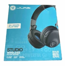 JLab Studio Bluetooth Wireless On-Ear Headphones - Black