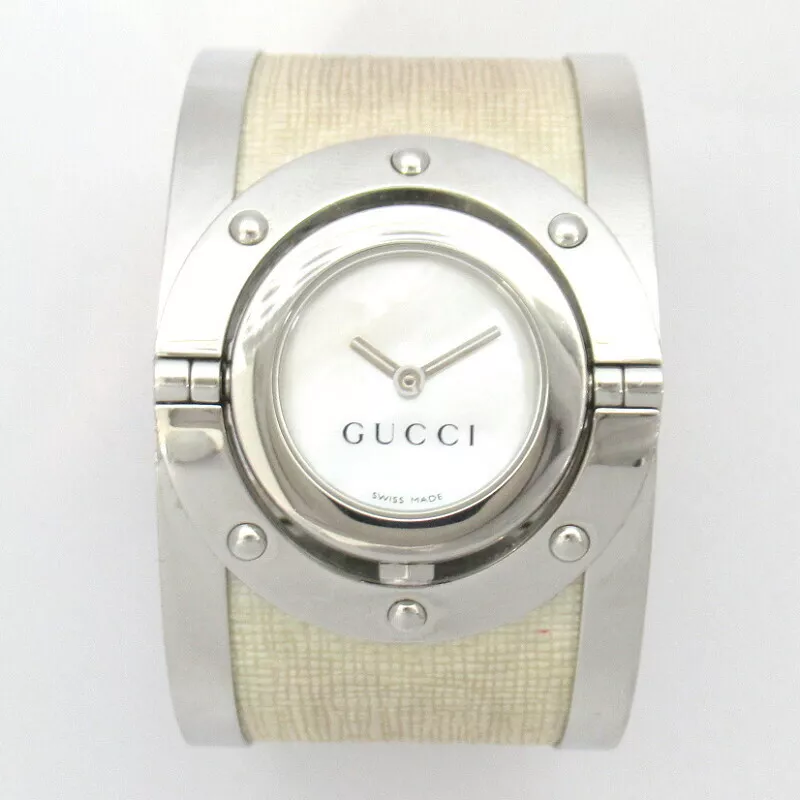 Montre bracelet GUCCI d'occasion cadran coque 112 montre à quartz pour femme