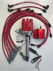 small cap Chevy 327 350 Red Hei Distributor + 50K Coil + 8.5mm Wires Over Vc Usa