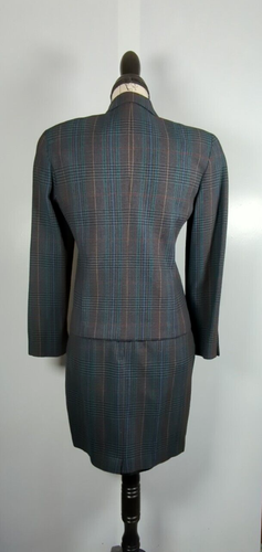 De colección IBclassics Ladybug Mujer 6 Falda Suite Conjunto 2 piezas Tweed Tela Escocesa Lana EE. UU. - Imagen 4 de 18