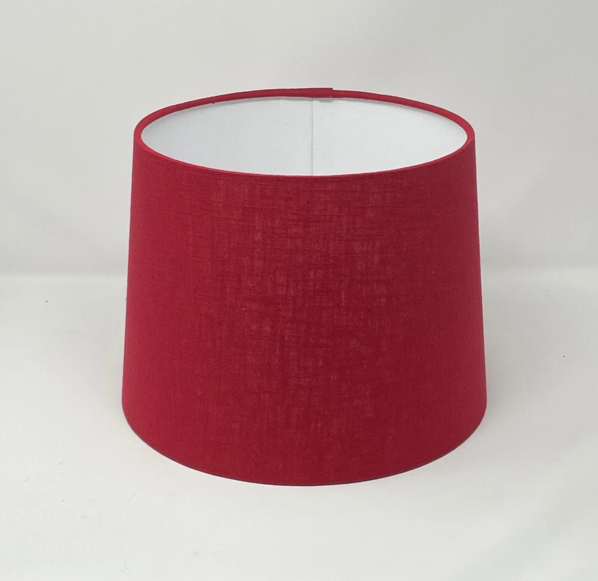 Lampshade Dark Red Textured 100 Linen Tapered Empire Light Shade