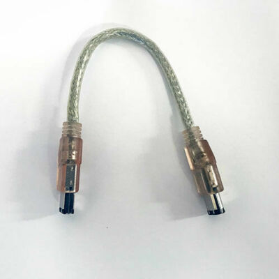 (4) FireWire 400 6 Pin to 6 Pin 8 Inch Cable Clear NEW