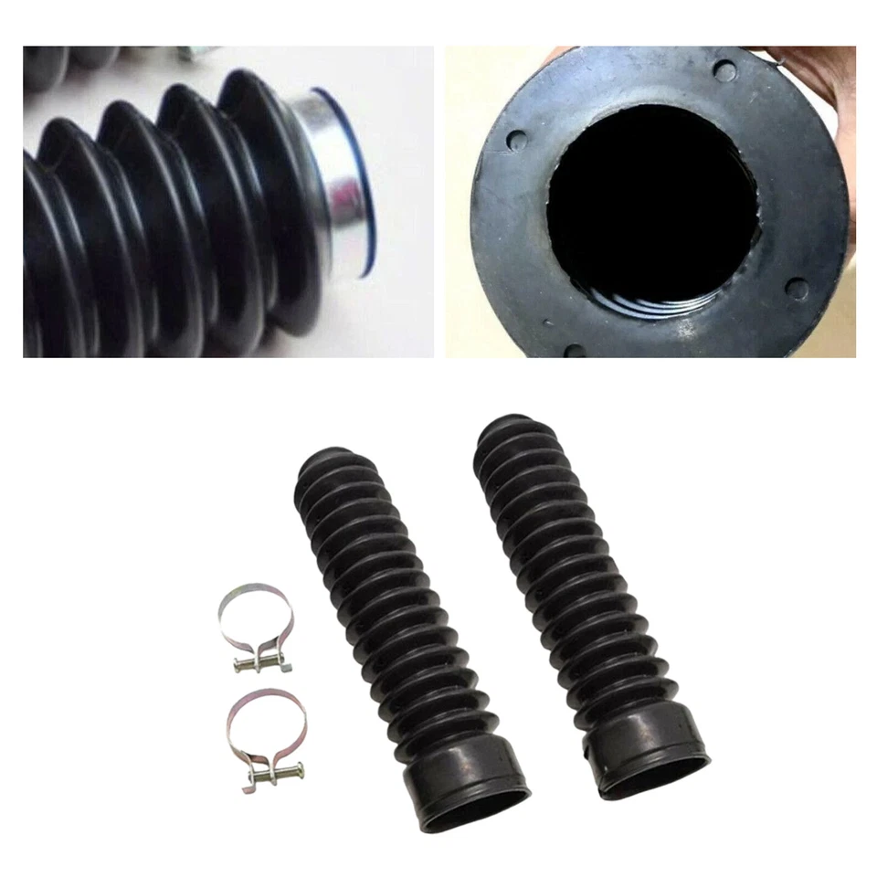 2PCS 35mm Motorcycle Fork Rubber Gaiter Boots Front Fork Shock Absorber CoverEYf Foto 3 de 4